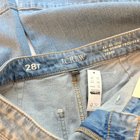 J.Crew High-rise Sailor denim trouser in 1996 semi-stretch 28T - Picture 8 of 8